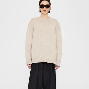 Anine Bing Rosie Sweater Oatmeal Size Extra Small